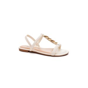 Sandália Dakota Rasteira Feminina Corrente Y8781-07 Off-White