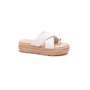 Chinelo Bebecê Plataforma Feminino Strass Amarílis T2230-416 Branco