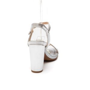 Sandália Piccadilly Salto Alto Feminina Metalizada Rebecca 727144 Prata