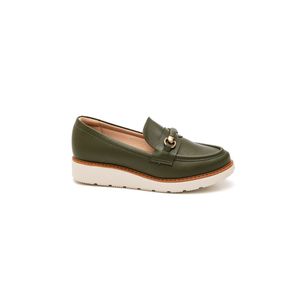 Sapato Modare Ultra Conforto Mocassim Feminino Napa 7400.103 Verde Escuro