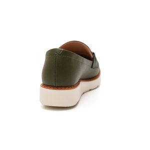 Sapato Modare Ultra Conforto Mocassim Feminino Napa 7400.103 Verde Escuro