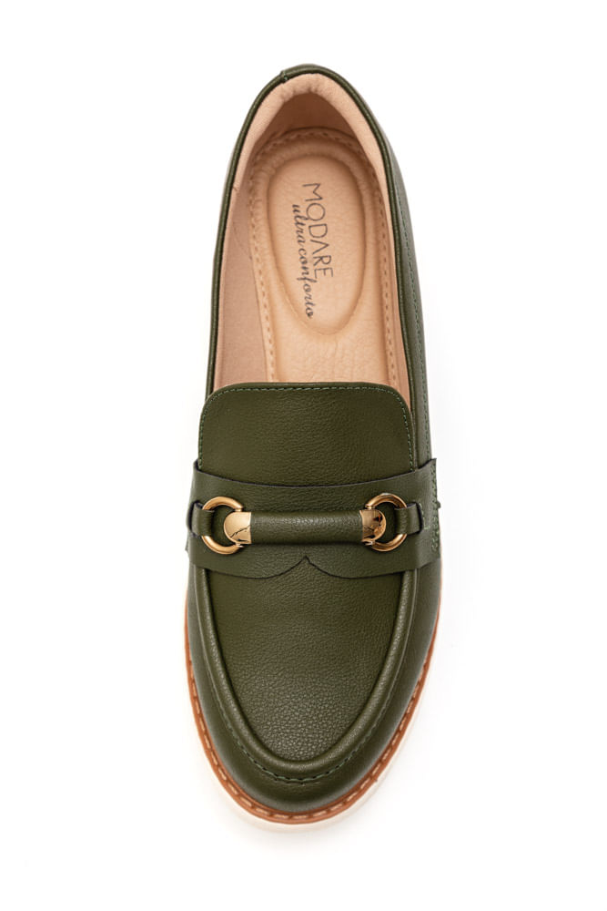 Sapato-Modare-Ultra-Conforto-Mocassim-Feminino-Napa-7400.103-Verde-Escuro