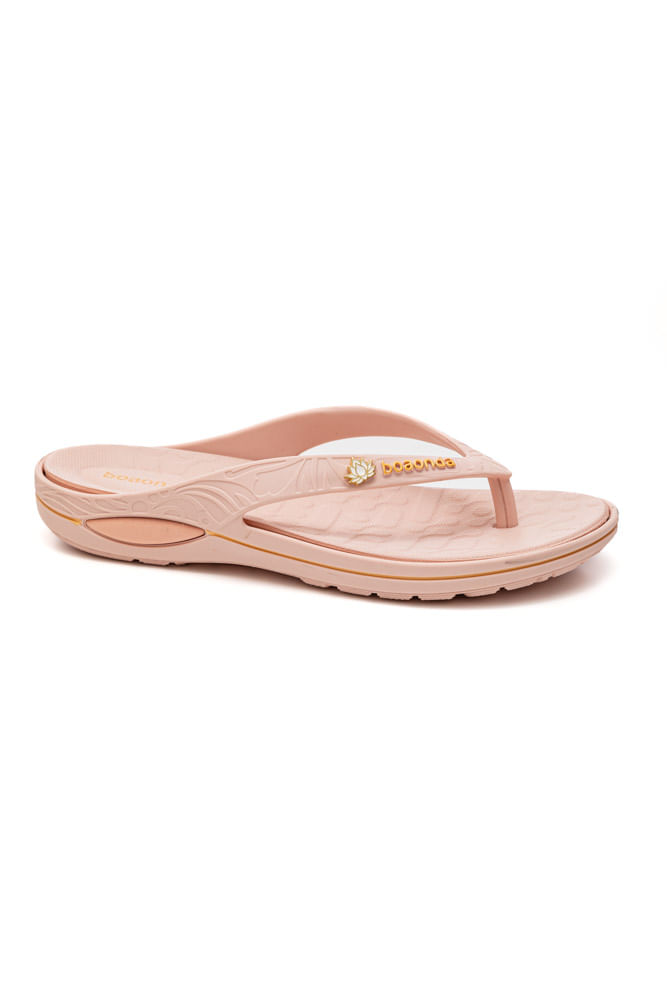 Chinelo Boa Onda Conforto Feminino Lilly Shine 1319-241 Nude