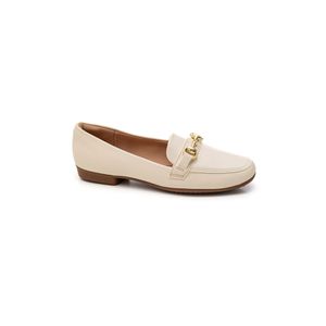 Sapatilha Piccadilly Mocassim Feminina Napa 250247 Off-White
