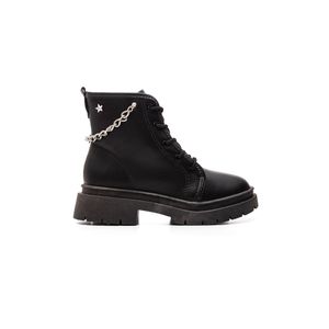 Bota Molekinha Coturno Juvenil Menina Napa Floather Corrente 2182.109 Preto