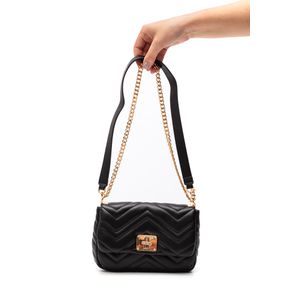 Bolsa Via Marte Crossbody Matelassê Puffer Feminina B1-173-01 Preto