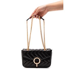 Bolsa Via Marte Crossbody Matelassê Feminina B1-170-01 Preto