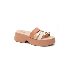 Tamanco Modare Ultra Conforto Feminino Anabela 7210.101.28590 Nude