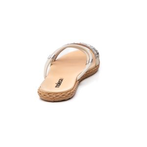Chinelo Moleca Rasteira Feminina Tiras 5452.139 Off-White