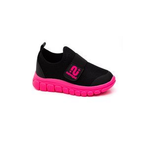 Tênis Novope Slip On Infantil Menina Velcro 99001035-1181 Preto