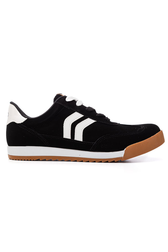 Tênis Via Marte Casual Feminino Nobuck 237-001-01 Preto