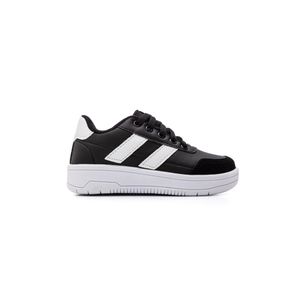 Tênis Via Vip Casual Juvenil Unissex Cadarço Vv4510 Preto