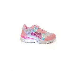 Tênis Mini Pé Casual Infantil Menina Sereia Led Mp2511-03 Rosa