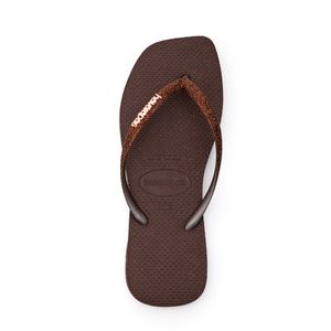 Chinelo Havaianas Sl Sq Sparkle Femenino Glitter Marrom