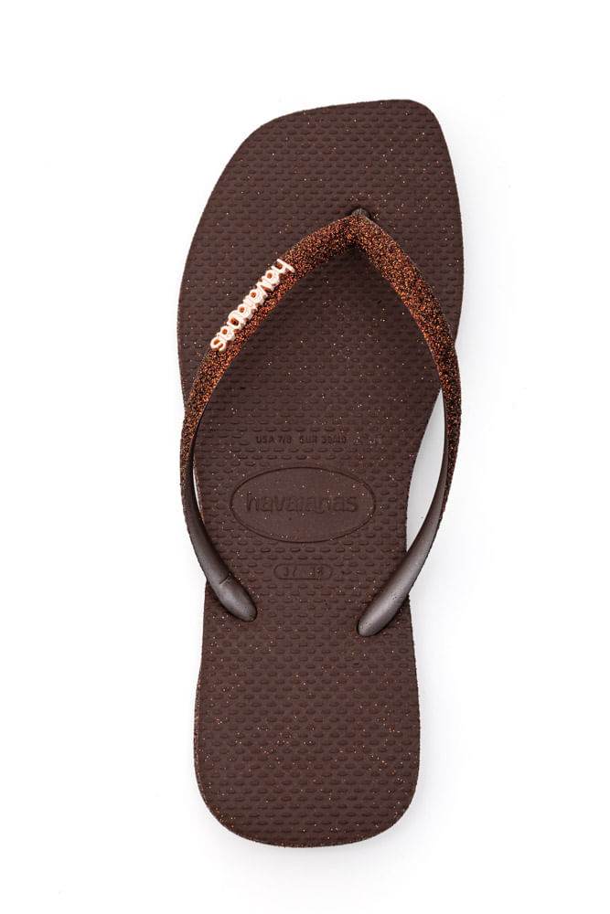 Chinelo-Havaianas-Sl-Sq-Sparkle-Marrom