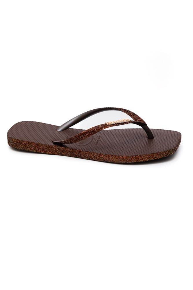 Chinelo-Havaianas-Sl-Sq-Sparkle-Marrom