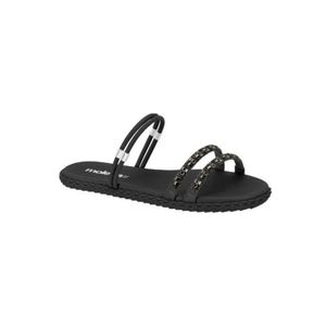 Chinelo Moleca Rasteira Feminina Tira Strass  5452.139 Preto