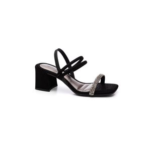 Sandália Mississipi Salto Médio Feminina Bico Quadrado Me381-01 Preto