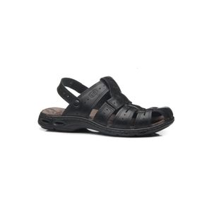 Sandália Pegada Masculina Couro 130687-04 Preto