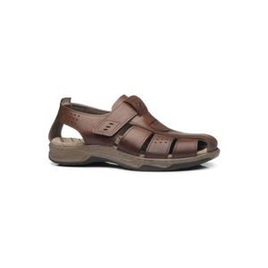 Sandália Pegada Masculina Em Couro 132255-02 Marrom