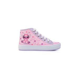 Tênis Ortobessa Cano Alto Infantil Menina Stitch 46-I Rosa