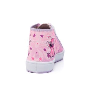 Tênis Ortobessa Cano Alto Infantil Menina Stitch 46-I Rosa