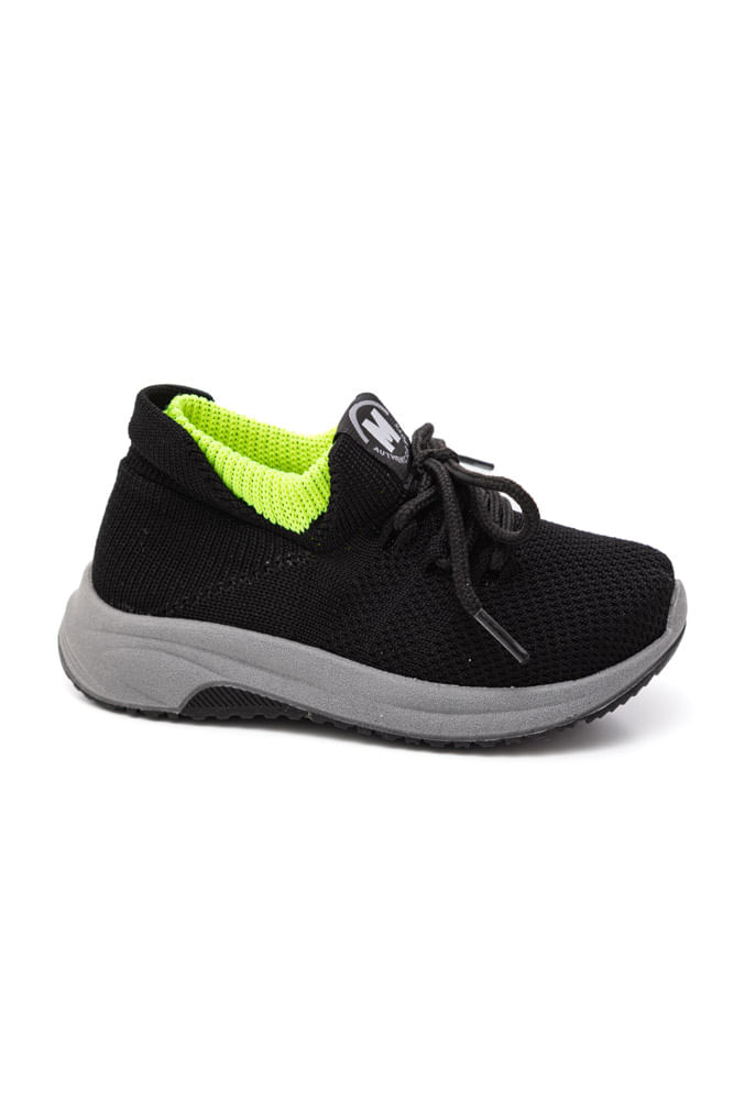 Tênis Molekinho Knit Juvenil Menino 2634.107 Preto
