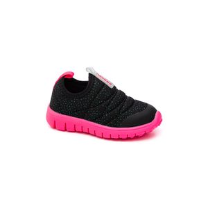 Tênis Novope Slip On Juvenil Menina Tecido 1000127 Preto