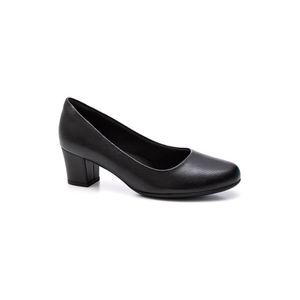 Sapato Piccadilly Conforto Salto Médio Napa 110072 Preto
