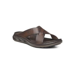 Chinelo Pegada Masculino Em Couro 134102-02 Marrom