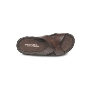 Chinelo Pegada Masculino Em Couro 134102-02 Marrom
