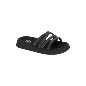Chinelo Molekinha Infantil Menina Papete Com Strass 2733.103 Preto