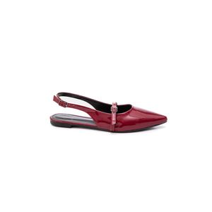 Sapatilha Chá De Mel Bico Fino Feminina Slingback 3834 Marsala