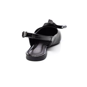 Sapatilha Chá De Mel Bico Fino Feminina Slingback Laço 3170 Preto