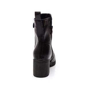 Bota Mooncity Ankle Boot Cano Curto Feminina Salto Alto 73209 Preto