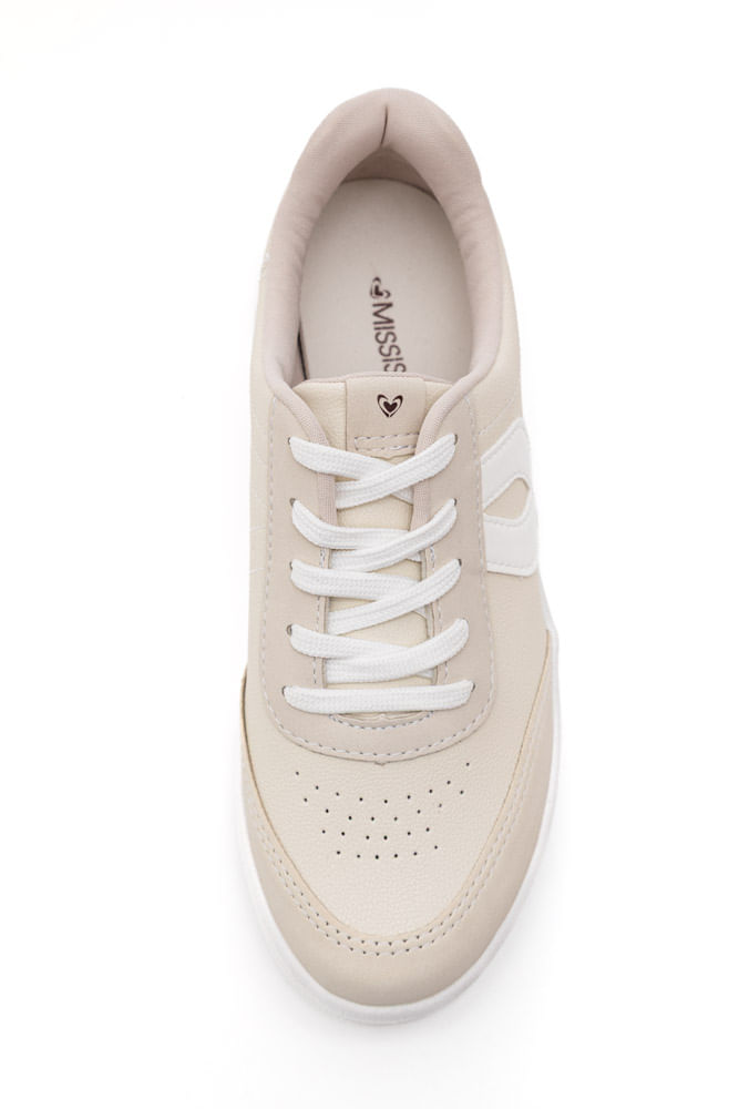 Tênis Mississippi Casual Feminino Flat Form Mc912-01 Off-White
