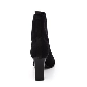 Bota Loucos E Santos Salto Flare Feminina Knit L20155003 Preto