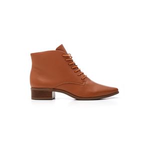 Bota Loucos E Santos Bico Fino Feminina Couro  L10265002 Caramelo