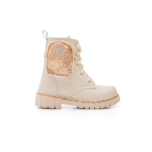 Bota Nilqi Coturno Sophia Bolsinha Infantil Menina Cano Médio 1510.6.19 Off-White