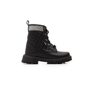 Bota Nilqi Coturno Juvenil Menina Cano Médio 1650.09.01 Preto