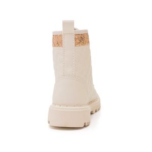 Bota Nilqi Coturno Juvenil Menina Cano Médio 1650.09.19 Off-White