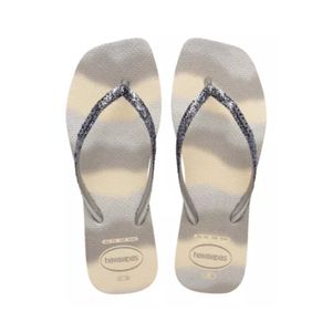Chinelo Havaianas Square Glitter Party Feminino 0121 Prata