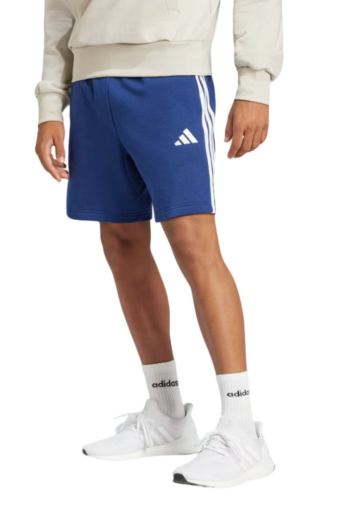Essential-3-Stripes-French-Terry-Shorts-Masculino-Je6417-Azul