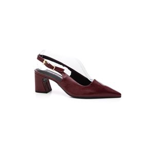 Scarpin Ramarim Salto Bloco Malbec Feminino Bico Fino 2516131-01 Vinho