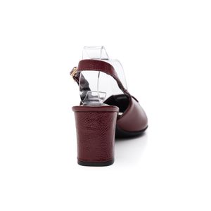 Scarpin Ramarim Salto Bloco Malbec Feminino Bico Fino 2516131-01 Vinho
