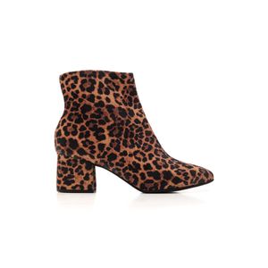 Bota Chá De Mel Cano Curto Feminina Pelo Onça Z5340.24219 Animal Print