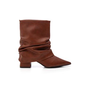 Bota Chá De Mel Cano Médio Feminina  Lapela Slouchy Z6418.28262 Caramelo