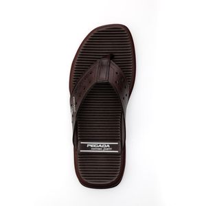 Chinelo Pegada Anatômico Masculino Em Couro 134652-031 Marrom