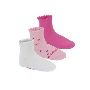 Kit 3 Pares De Meias Cano Curto Infantil Menina Molekinha 2799.1 Sortido