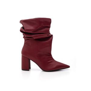 Bota Chá De Mel Cano Médio Feminina Slouchy Z6491.28264 Bordo